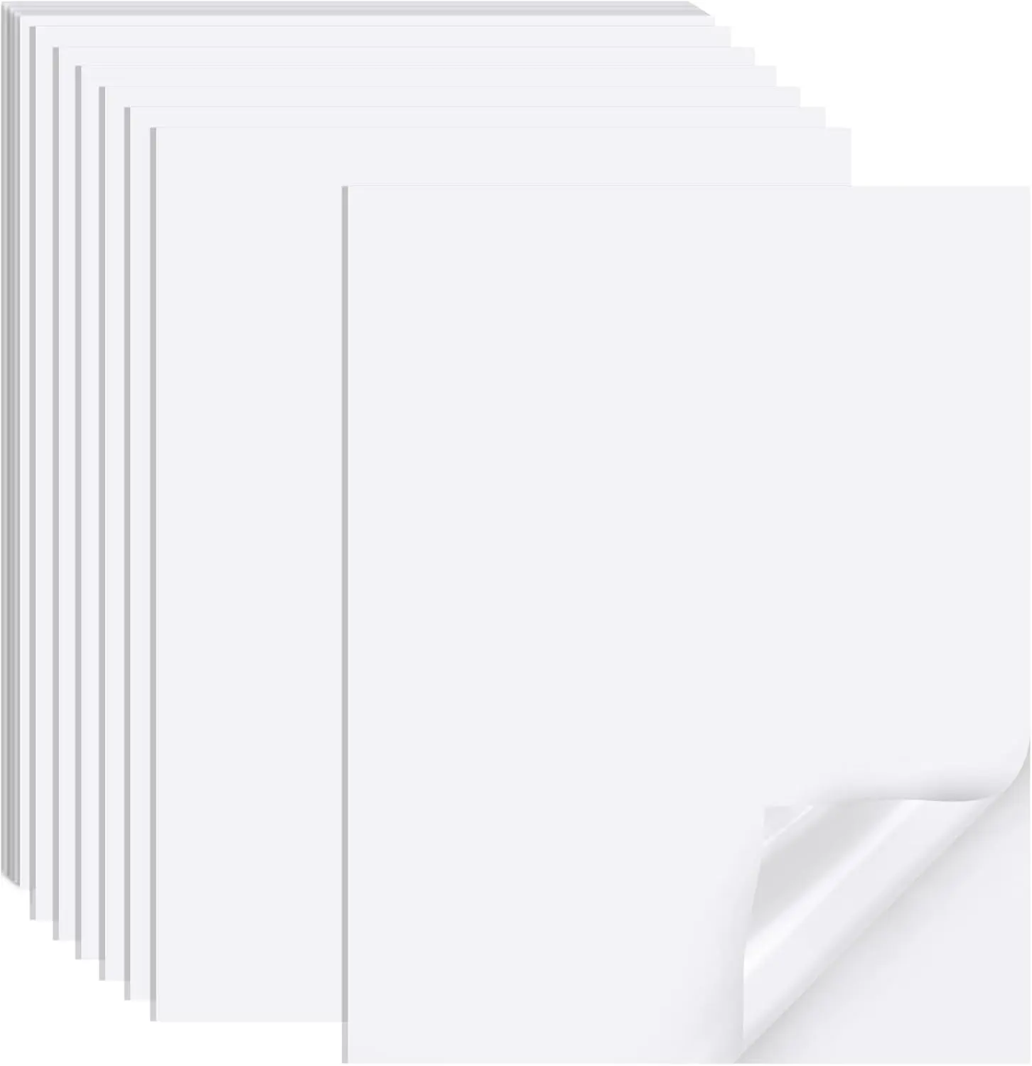 Matte Inkjet Labels - 40 Letter Size (8.5x11) Thickened Cuttable Sticker Paper, No Paper Jams, Laser/Inkjet Compatible, Seamless Design, Vibrant Color Effects, Fast-Drying Office Stationery