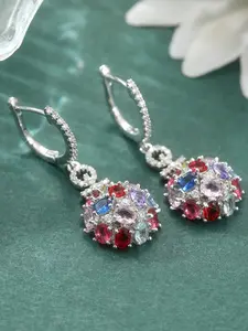 Elegant Wedding Earrings for Women, Synthetic Colorful Cubic Zirconia Design, Simple Fashion Jewelry, Perfect for All Seasons