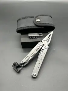 23-in-1 Multitool SILVER - 5Cr15 & 3Cr13 Stainless Steel Construction | Heavy-Duty Pliers, Knife, Bottle Opener, Screwdrivers | for Survival, Camping, Hiking (Nylon Sheath Included)