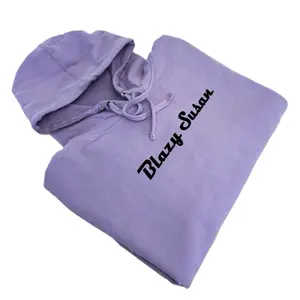 Women's Purple Pullover Hoodie in Quality Fabric, Casual Blazy Susan Graphic Top with a Comfortable Fit for Everyday Wear