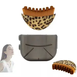 Facial lymphatic shaping brush, used for shaping the jawline and chin, dry brush massager for lymphatic drainage and relieving facial fatigue, ergonomically designed to fit the skin precisely, 1-piece beauty roller for daily use