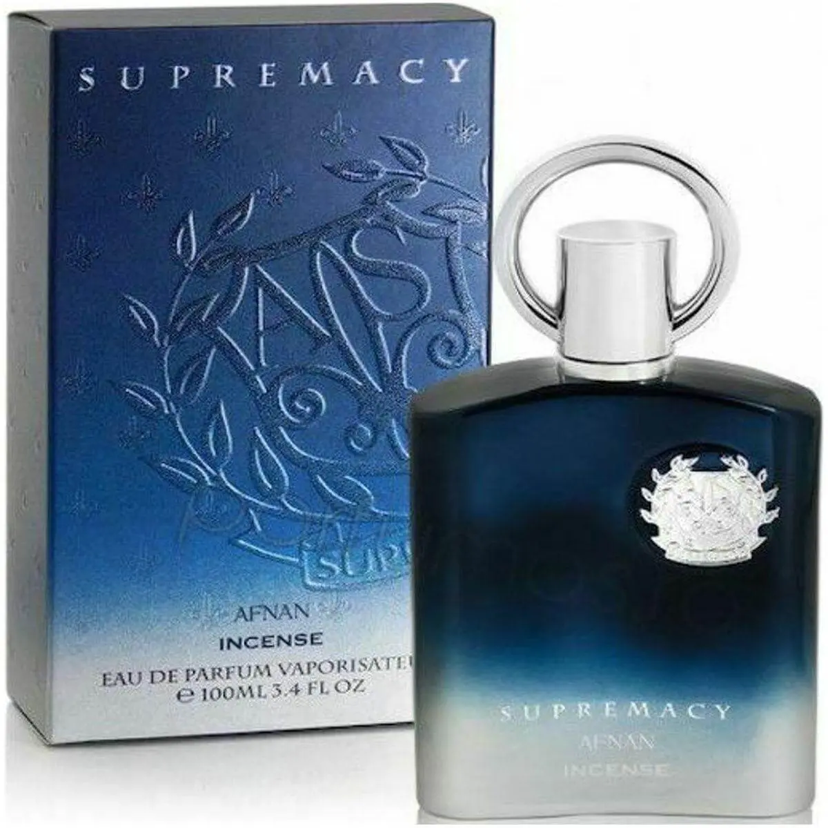 Afnan Supremacy Incense Eau de Parfum (EDP) for Men, 3.4 fl oz Boxed Liquid Woody Spicy Cologne - Burning Heat, Passionate Honey, Seductive Blackcurrant, Amber, Ambergris Notes, Warm Sensual Scent, Berry Accent Perfumes Cologne, Scented Cologne