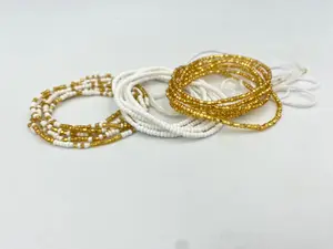 3 PC Waist Beads Set – 3 Piece Tie-On African Waist Beads for Women- African Waist Bead- Choose your set-  (45”-50”)