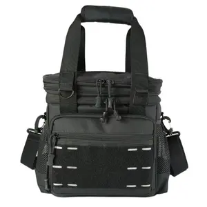 Tactical Lunch Bag, 20L Large Heavy Duty Double Deck Insulated Lunch Box Leakproof Expandable Tote Cooler with Shoulder Strap for Adult Men Women Work Fishing Picnic Travel