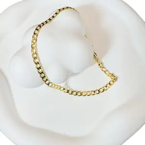 Cuban Ankle 11 Inches Long Cod 7031 Gold-Toned Chain Accessory