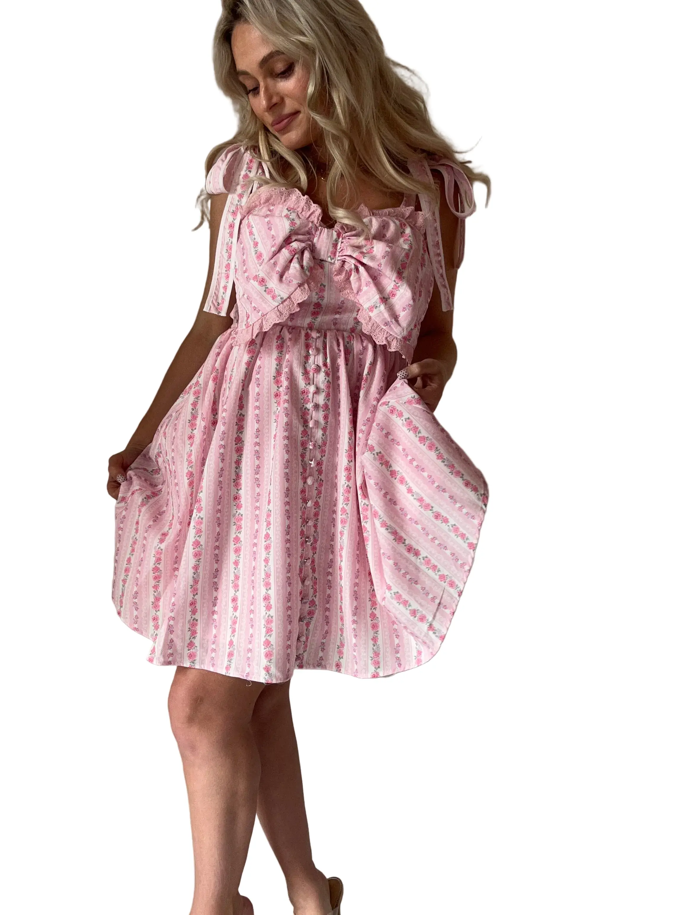 Sawyer Bow Floral Mini Dress