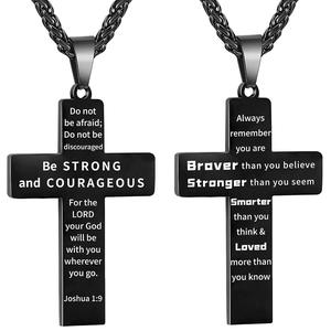 .L Jewelry American Flag Cross Bible Verse Pendants Necklace Chains,Patriotic Christian Gifts for Men/Women/Boys/Teenagers, Jewlery Jewllery vintage Husband Valentines Gift prayer Minimalist  bruh anniversary fashionable christmas
