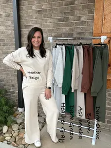 Scuba Cuffed Crewneck Pullover & Pants Set by Zenana *MULTIPLE COLORS*