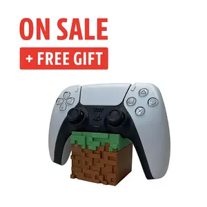 CraftCube Stand for PS5 Controller - Pixelated Design for Enhanced Gaming Experience