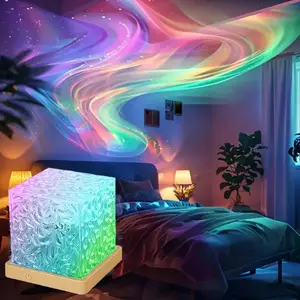 Aurora Projector Night Light, 1 Count 18 Color Changing Galaxy Projector Lamp, Decorative Light for Bedroom, Living Room, Home Decor, Starry Sky Projector