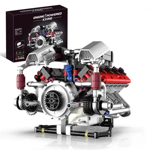 V8 Engine Building Blocks Sets, STEM V8 Model Engine, Mini V8 Engine Kit for Adults, Creative Birthday Gift Toy (700 PCS)