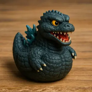 New Godzilla Rubber Duck Resin Ornament, Figurine, Home Living Room Decor, Unique Collectible Sculpture, Perfect Gift Idea