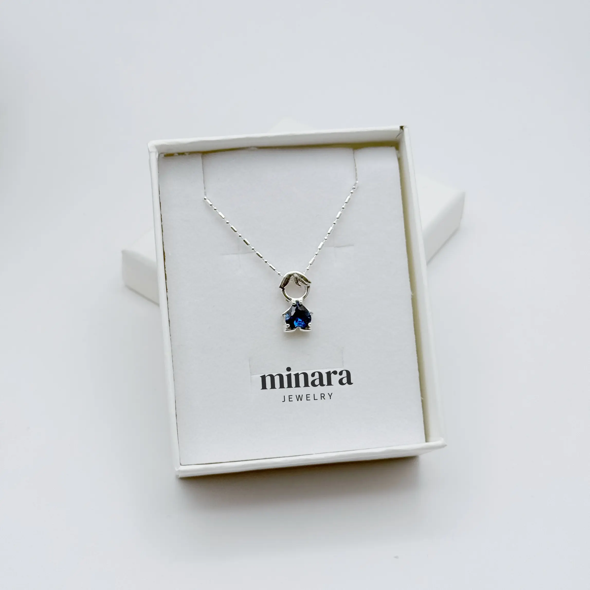 950 Silver Children's Pendant with Colorful Cubic Zirconia Stones 18'' Semicolon-Style Chain Excellent Gift