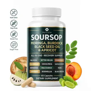 Soursop Supplement – 12-in-1 Herbal Blend with Moringa, Sea Moss, Black Seed Oil & Turmeric, Balanced Immune Support