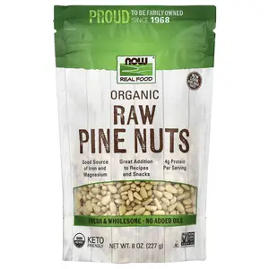 NOW Foods Real Food, Organic Raw Pine Nuts, 8 oz (227 g) NOW Foods Real Food, Organic Raw Pine Nuts, 8 oz (227 g)