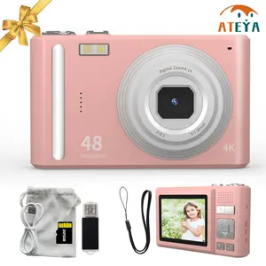 4K Multi-Functionnal Digital Camera - 4K UHD 48MP 16X Zoom, 1080P FHD Vlogging Camera with 32GB SD Card for Teens Beginners