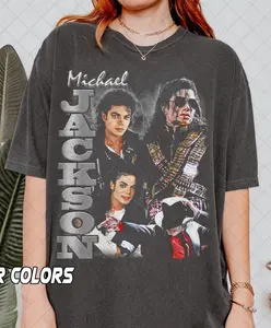 Comfort Colors Vintage Michael Jackson Graphic Tee, King of Pop Retro Concert Shirt, 90s Music Legend T-Shirt