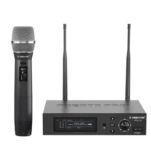 Phenyx Pro PTU-1U True Diversity Wireless Microphone System – Single UHF Handheld Mic w/ Auto Scan, 1000 Tunable Channels, Professional Dynamic Mic for Singing, Stage, Studio