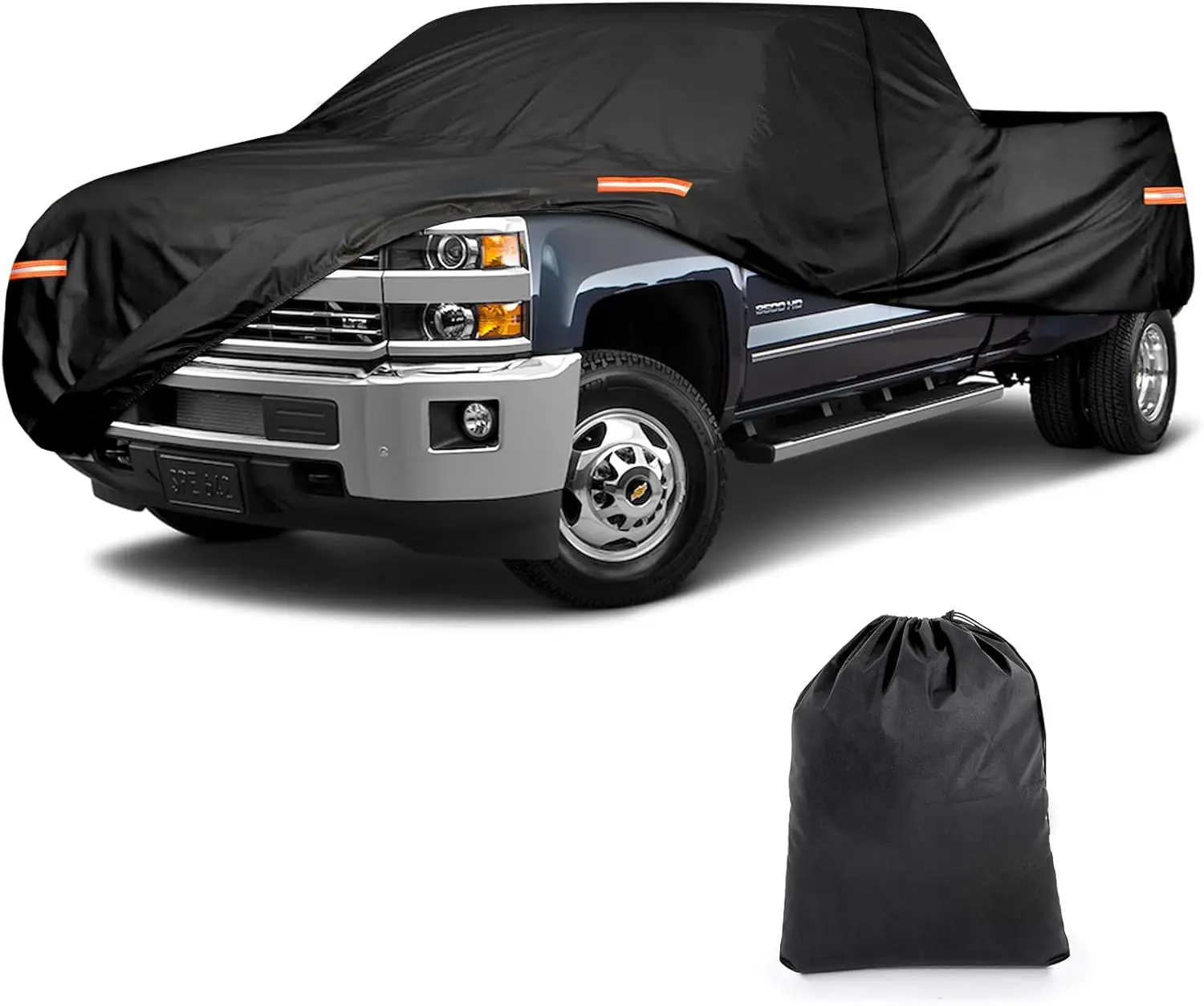 Pickup Truck Cover - 10-Layer Waterproof All Season Cover, Full Exterior Protection with Zipper & Cotton, UV/Rain/Snow Resistance, Universal Fit for Automobiles Up to 210 in, Pickup Truck Covers