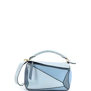 Pre-owned Loewe Leather Top Handle Bags Puzzle Bag Small by Rebag