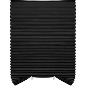 6-Pack Self Adhesive Paper Blinds 36"x72" Blackout Window Shades, Peel & Stick No Tools Installation - Ideal for Offices & Kitchens (Black)