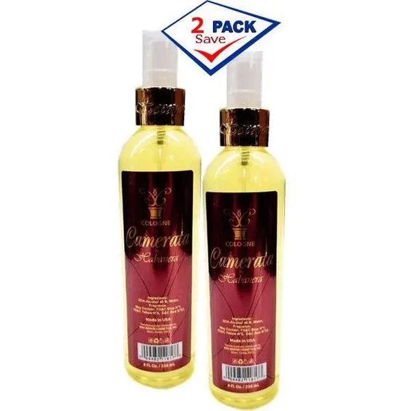 Cuban-Style Camerata Scent Cologne Perfume Spray - 8oz Unisex Light Fresh Body Splash Double Pack, Daily Post-Shave Refresh, All Seasons