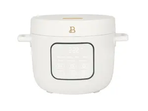 Beautiful 14-Cup Cooked, 6-Cups Uncooked Electric Rice and Grain Cooker, EverGood Ceramic Nonstick Coating, White Icing by Drew Barrymore