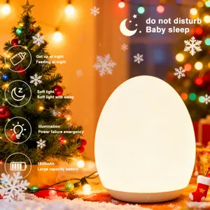 Soft Silicone Tap Night Light, Squishy Night Light, Halloween Lucky Egg Shape Kids Room Night Lamp, Three Adjustable Brightness Levels, Portable Nursery Night Light, Dimmable Nightlight