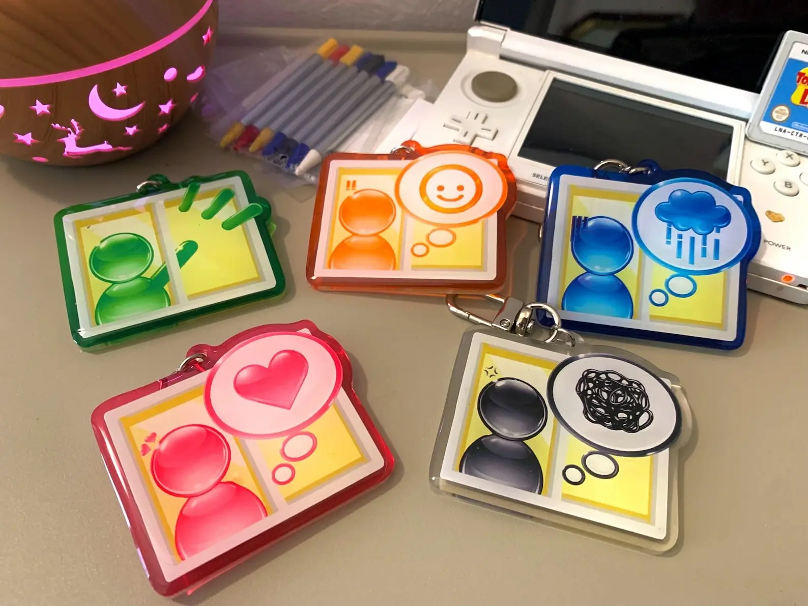 Tomodachi Life Frutiger Aero Acrylic  Keychain Retro Tech Key Tag
