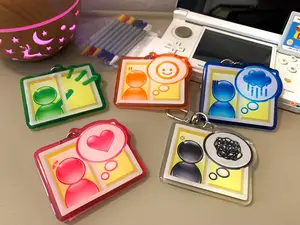 Tomodachi Life Frutiger Aero Acrylic  Keychain Retro Tech