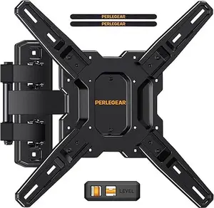 Full Motion TV Wall Mount for Most 26–65 Inch (Fits 26–50 Inch) Flat or Curved TVs up to 82 lbs / 55 lbs, Articulating Arm TV Bracket with Tool-Free Tilt, Swivel & Extension, Max VESA 400x400mm#TikTokShopBlackFriday