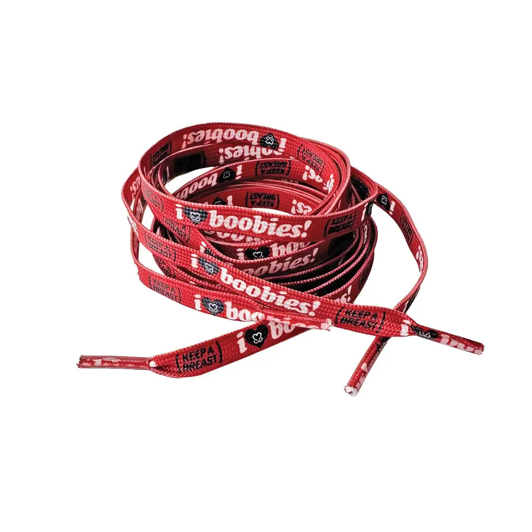 i love boobies! Red Shoelace Set