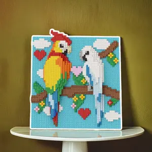 Parrot 3D Pixel Art Puzzle Building Block Set, 5090 Pieces Creative Decoration, Birthday Halloween Valentine Christmas Gift Idea