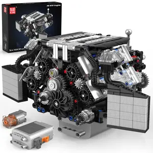 Mould King 10230 W12 Engine Building Block Set, MOC Mini Transmission Engine Model Toy for Adults 14+ Kids, V8 Engine Series for Display Collection(871 PCS)