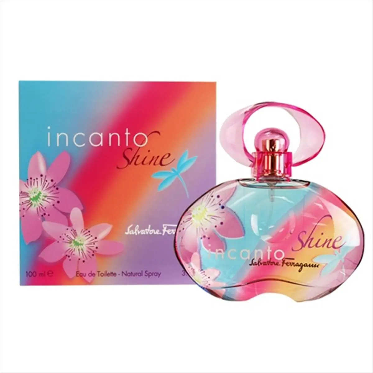 SALVATORE FERRAGAMO Incanto Charms Women's Eau de Toilette Spray - Floral, Delightful Scents of Honeysuckle & Passion Fruit, 3.4 oz, 3.4 Fl Oz, Jasmine Blend, Spray Bottle, Floral Blend, Fruity, Musk, Floral Mix
