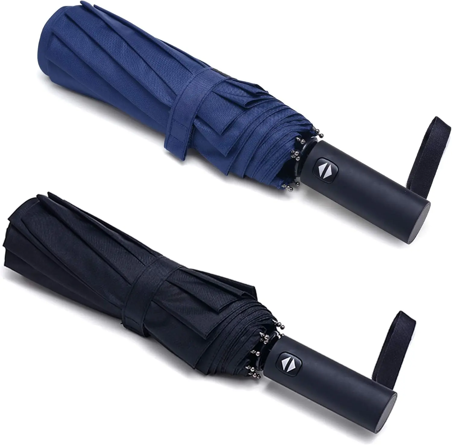 2 Packs Travel Umbrella Windproof Auto Open & Close Collapsible Folding Small Compact Backpack  travel Essentials Purse Umbrellas for Rain