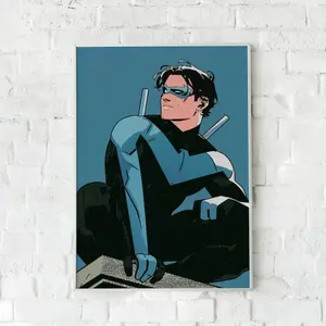 Nightwing Vector Art Print - Unframed Aesthetic Wall Decor, Waterproof Home Decoration Poster, Ideal Fan Gift with Box
