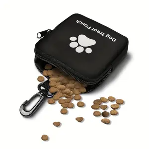 Polyester Dog Training Aid Snack Bag with Zipper Closure, Portable Pet Treat Pouch for Outdoor Activities, Multiple Colors Available