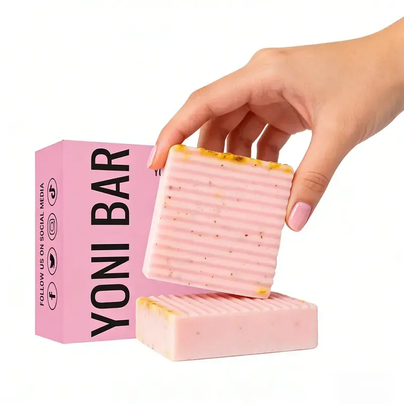 Organic Herbal Yoni Bar, Handmade Vegan Feminine Soap for pH Balance, Odor Control & Hydration, Gentle for Daily Use