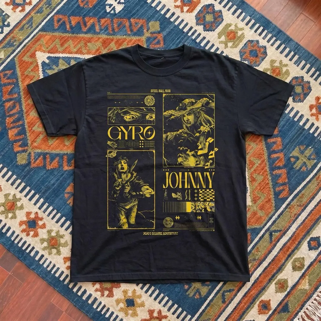 Johnny Bravo Gyro Black T-Shirt Graphic Tee Heavy Cotton Tee Shirt, 100% Heavy Cotton Shirt