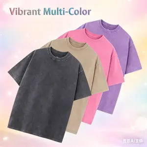 Premium 4-Pack Acid Wash T-Shirts Bundle, Vintage Distressed Heavyweight Cotton Oversized Tees, Retro Faded Look Streetwear Basics for Men & Women, High-Quality Cotton Summer Short Sleeve Tee Set, Trendy Aesthetic Multi-Color Wardrobe Essentials Shirt tik