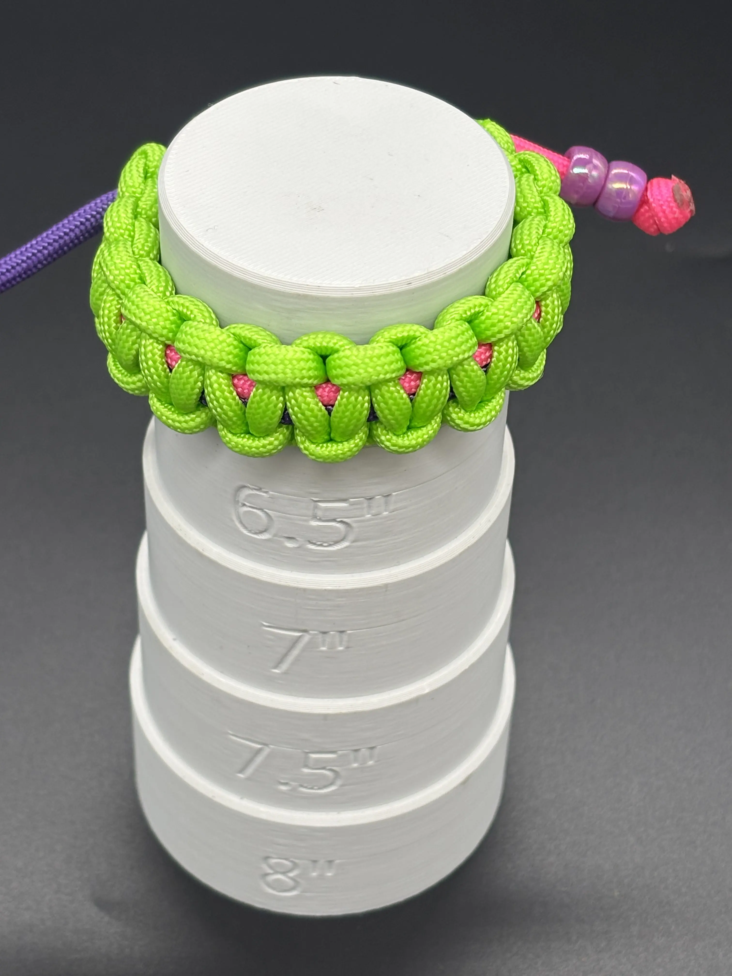 Cobra Adjustable Paracord Bracelet with Double Beads