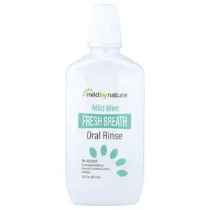 Mild By Nature Fresh Breath Oral Rinse, No Alcohol, Mild Mint, 16 fl oz (473 ml)