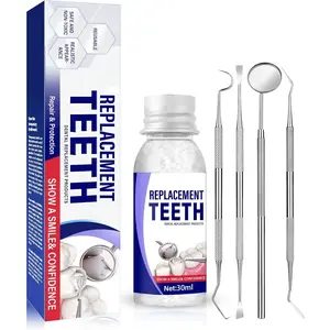 Tooth Repair Kit, Moldable Tooth Filling Repair Kit with 4 Dental Tools, Fixing The Missing and Broken Tooth Replacements, Make You Smile Confident Again