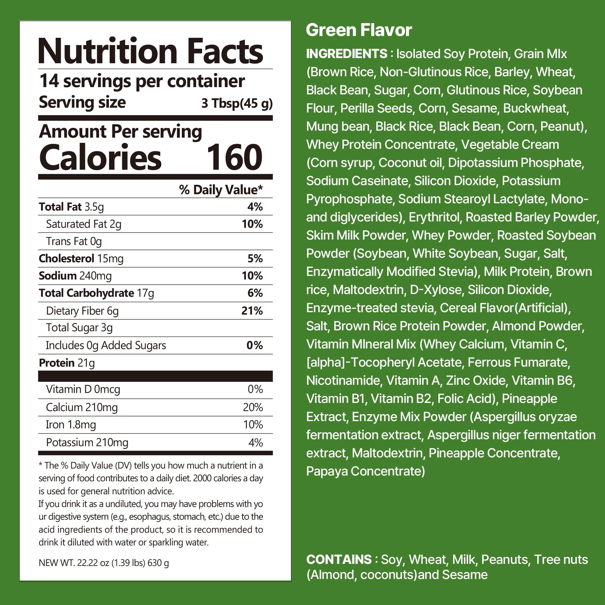 [Fullight Official] Flimeal Crunchy Protein Powder Bulk Duo (22.22ox x 2), Low Sugar & Keto-Friendly, High in American-Made Protein, Easily Digestible Preworkout Meal Replacement Drink