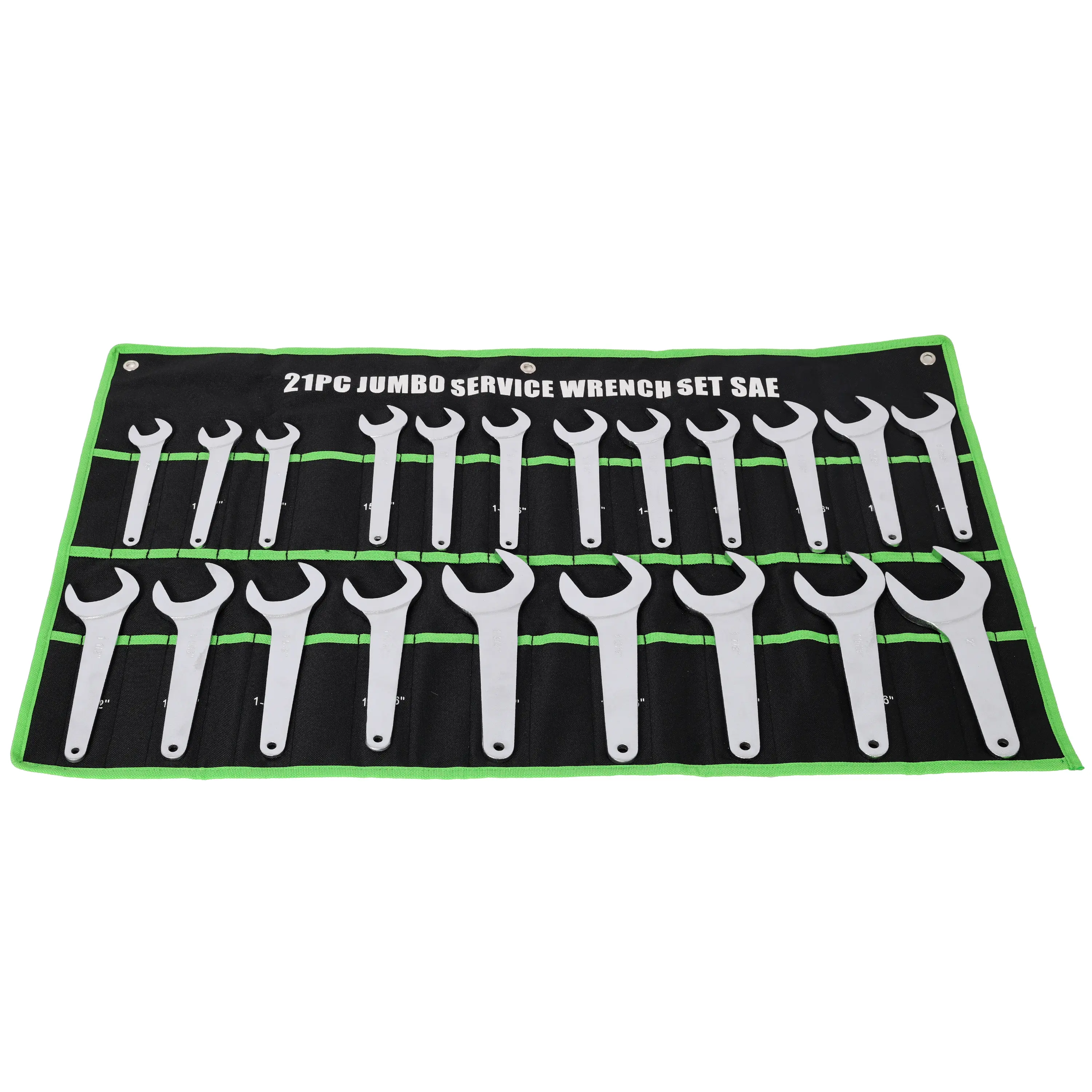 21PCS SAE Jumbo Service Combination Wrench Set - CR-V Forged Steel Chrome Plated Heavy Duty Mechanics Tools, Tools for Mechanics with Storage Carry Bag