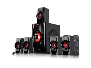 Befree Sound BFS-410 5.1 Channel Surround Sound Bluetooth Speaker System, Red Befree Sound BFS-410 5.1 Channel Surround Sound Bluetooth Speaker System, Red