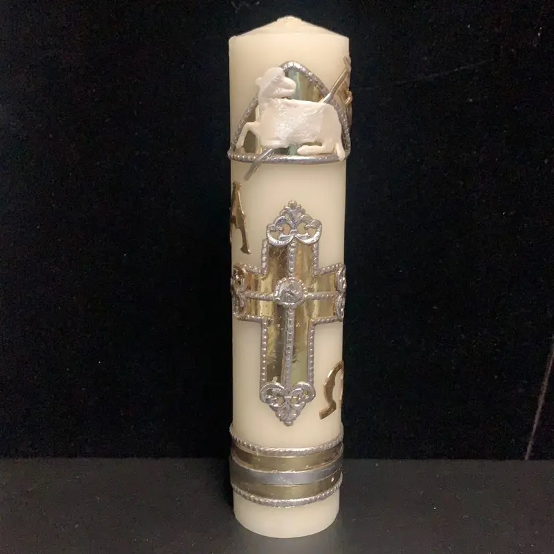Cirio pascual dorado 8”x2”