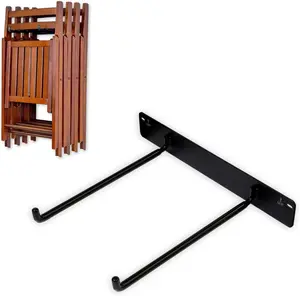 Chair Storage Rack Single  Heavy Duty Folding Chair Rack for Garage Organization, Holds 50 lbs, Chair Hangers for Folding, Patio, Beach & Camping Chairs