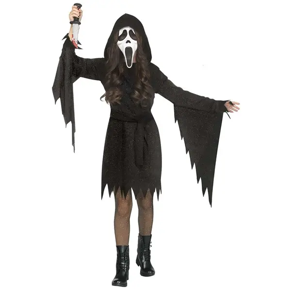 Girl's Glitter Ghost Face Costume